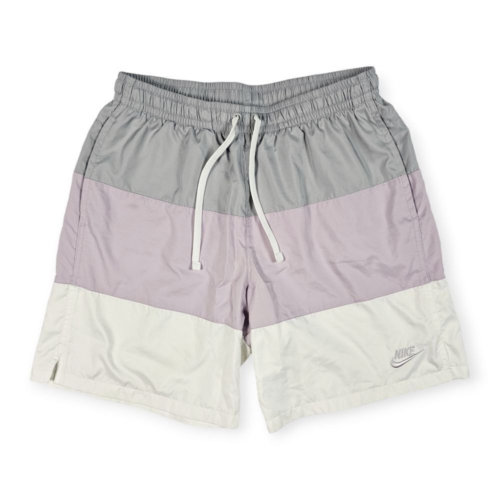 Nike Grey Lavendar and White Swim Trunk Board‎ Shorts Men's Size Medium
